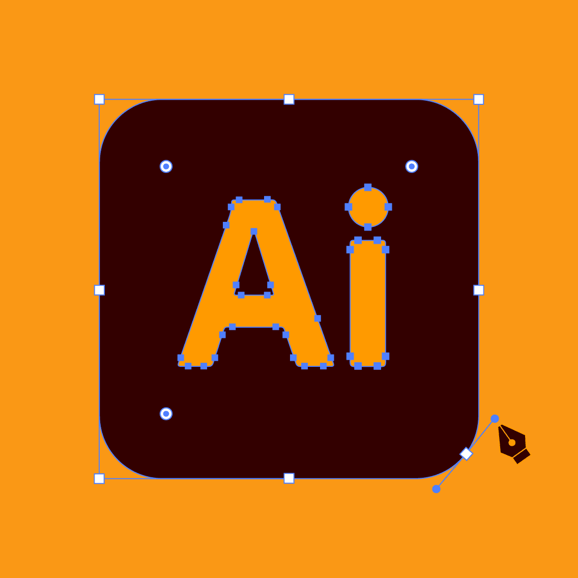 Adobe Illustrator для иллюстрации logo