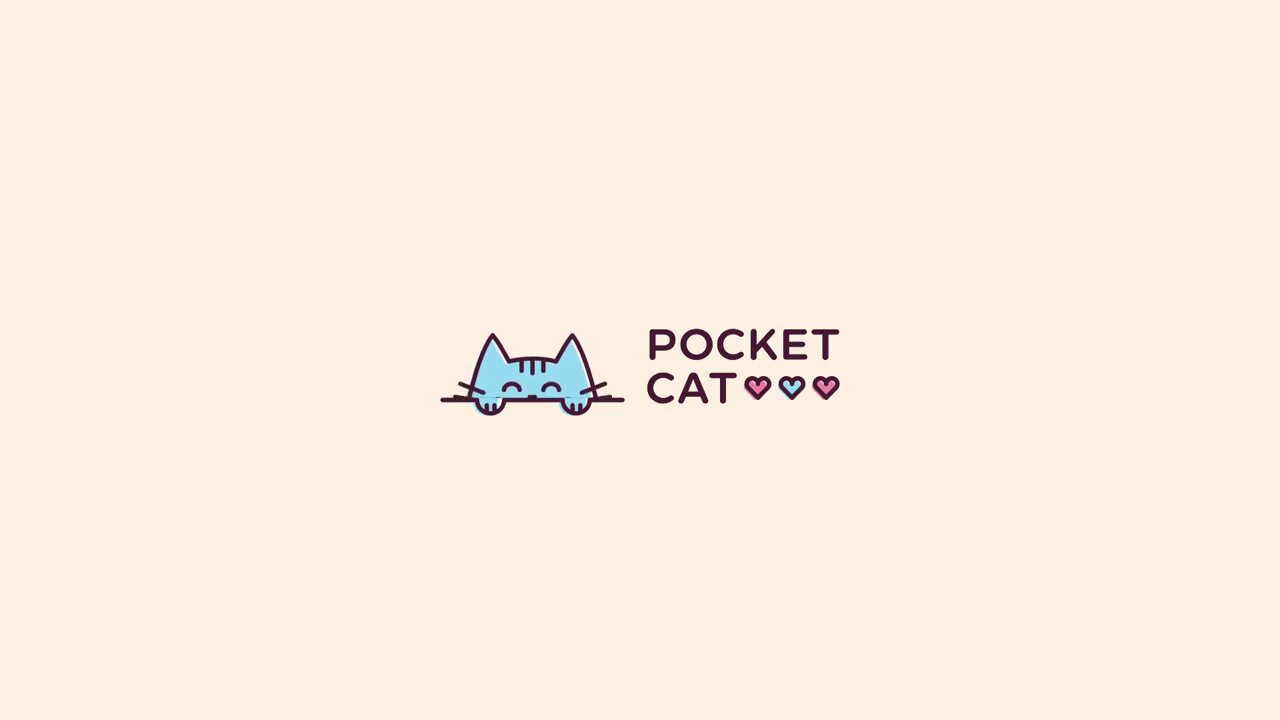 Логотип для бренда авторской одежды Pocket Cat